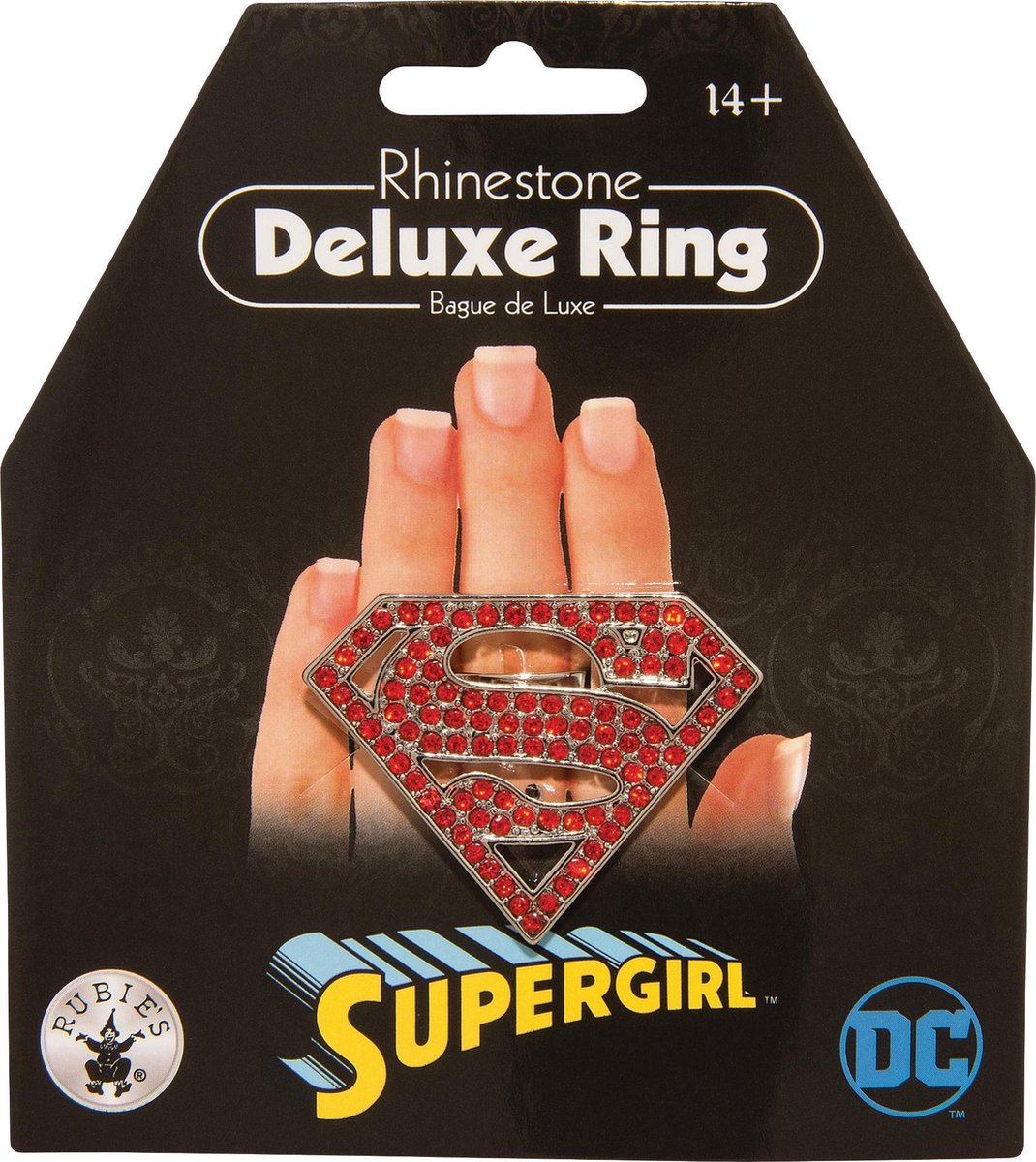 RUBIES USA - Supergirl ring met strass - Accessoires > Sieraden